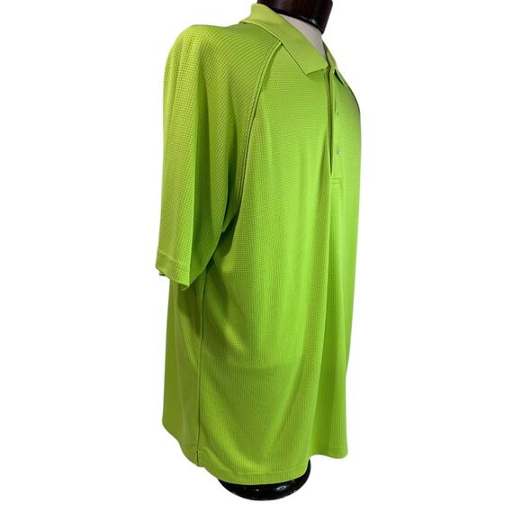 XL Slazenger Mens Polo Golf Shirt Short Sleeve Lime Green - Picture 8 of 9